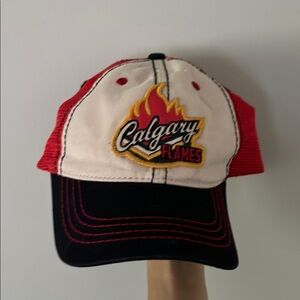 Red and Black Calgary flames vintage Hat